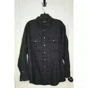 Size XL Joseph & Lyman 90% Wool Button Down Shirt SMALL HOLE